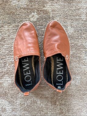 Loewe Men's Leather Slip-On Espadrille
